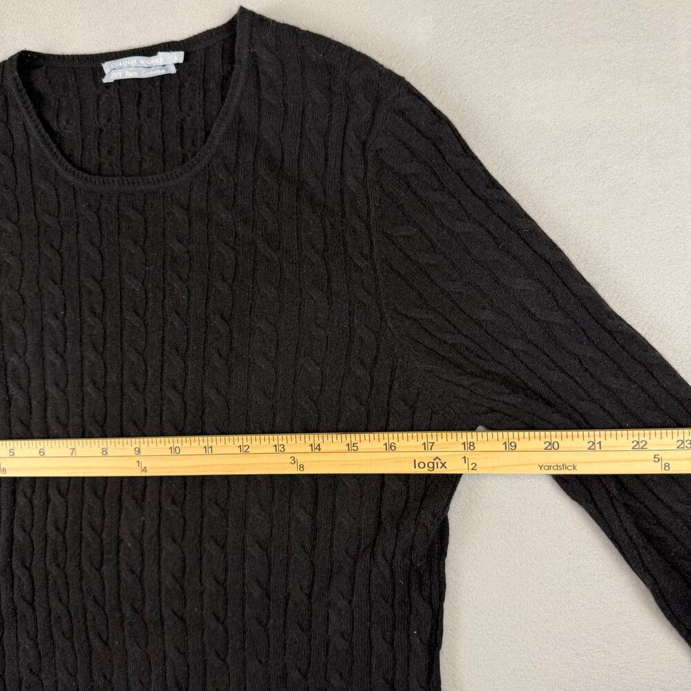 Colour Works black Cashmere Sweater Size Large - Picture 4 of 7